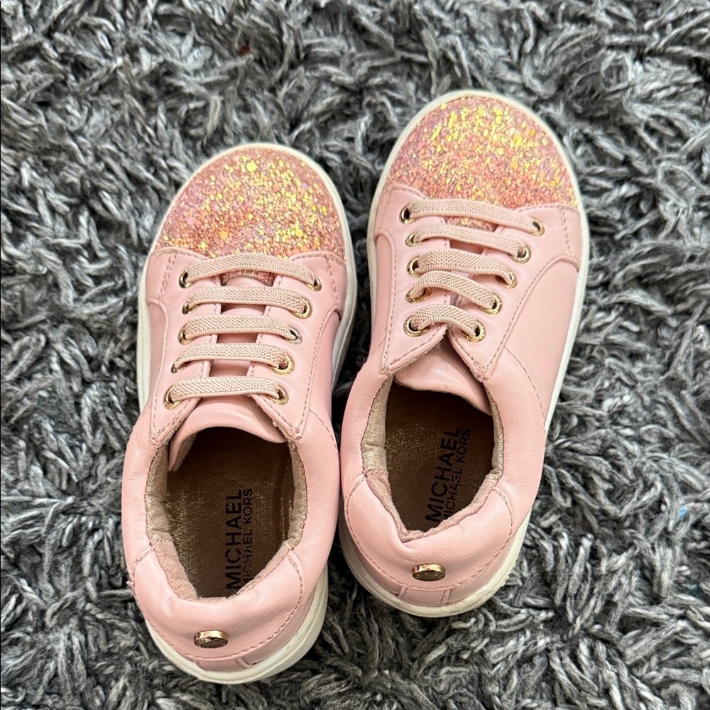 Michael Kors Kids Sparkly Pink Sneakers
